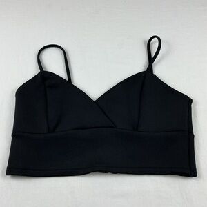 Abercrombie & Fitch  Y2K Women's Black Cropped Zippered Tank/Bralette  Size L